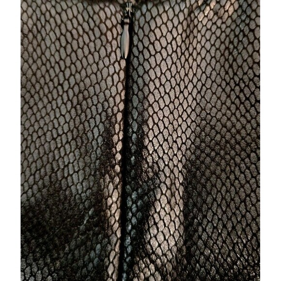 Zara Pants Size S Black Snake Skin Print Side Side Elastic Waist Skinny - Picture 8 of 8